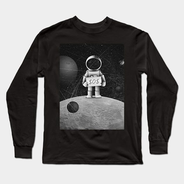 Funny Space Quote, The Stupid Astronaut Series Long Sleeve T-Shirt by Sizzlinks